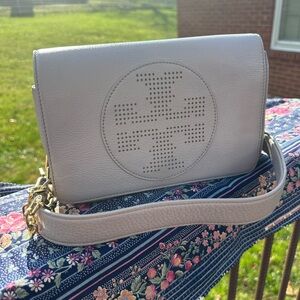 TORI BURCH Elegant Gray Crossbody Bag